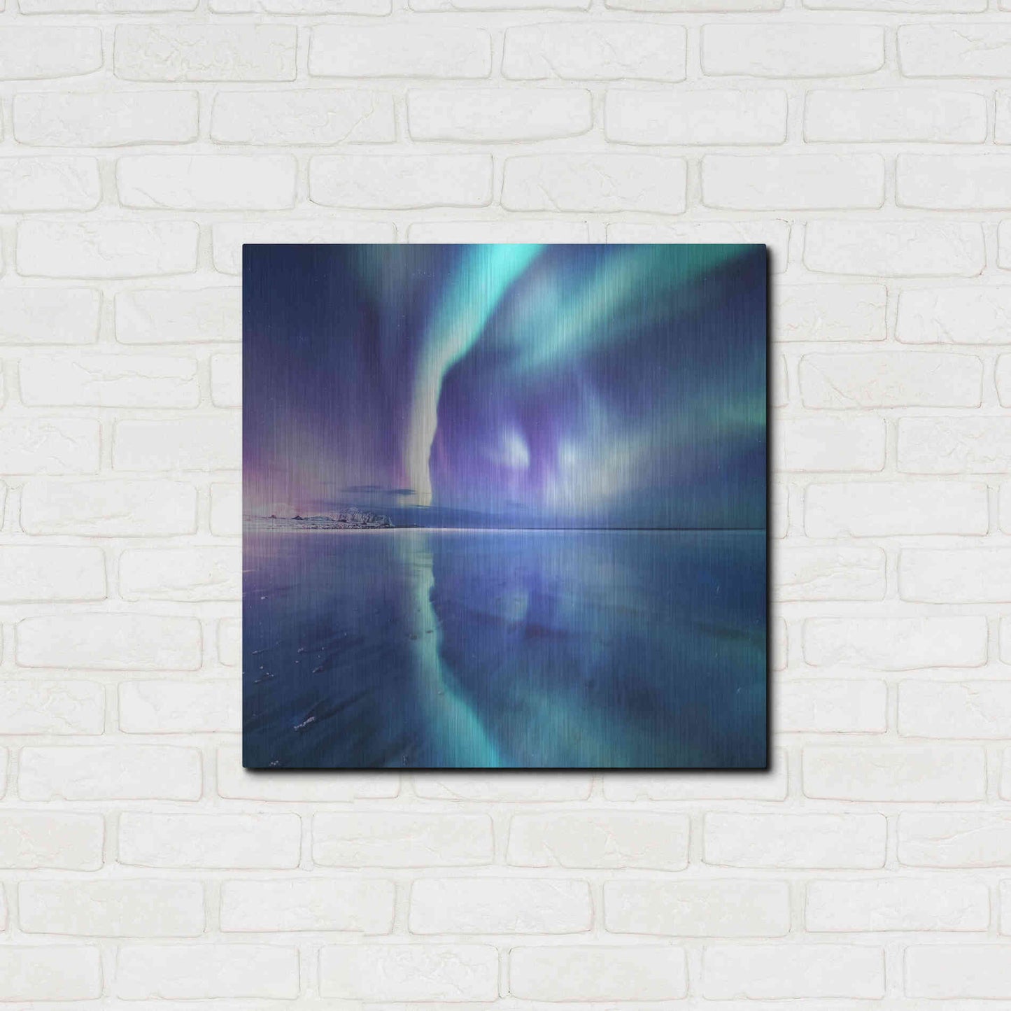 Luxe Metal Art 'Northern Lights In The Lofoten Islands Norway 4' by Luxe Portfolio, Metal Wall Art,24x24