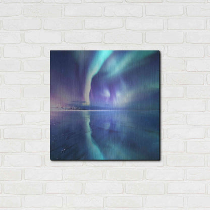 Luxe Metal Art 'Northern Lights In The Lofoten Islands Norway 4' by Luxe Portfolio, Metal Wall Art,24x24