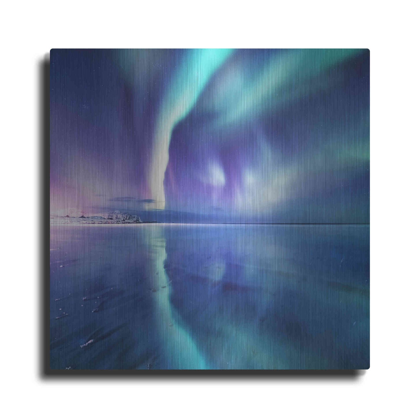 Luxe Metal Art 'Northern Lights In The Lofoten Islands Norway 4' by Luxe Portfolio, Metal Wall Art