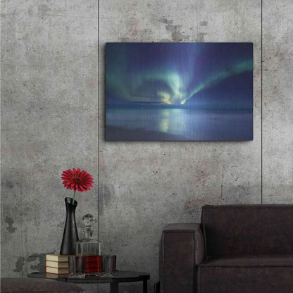 Luxe Metal Art 'Northern Lights In The Lofoten Islands Norway 7' by Luxe Portfolio, Metal Wall Art,36x24