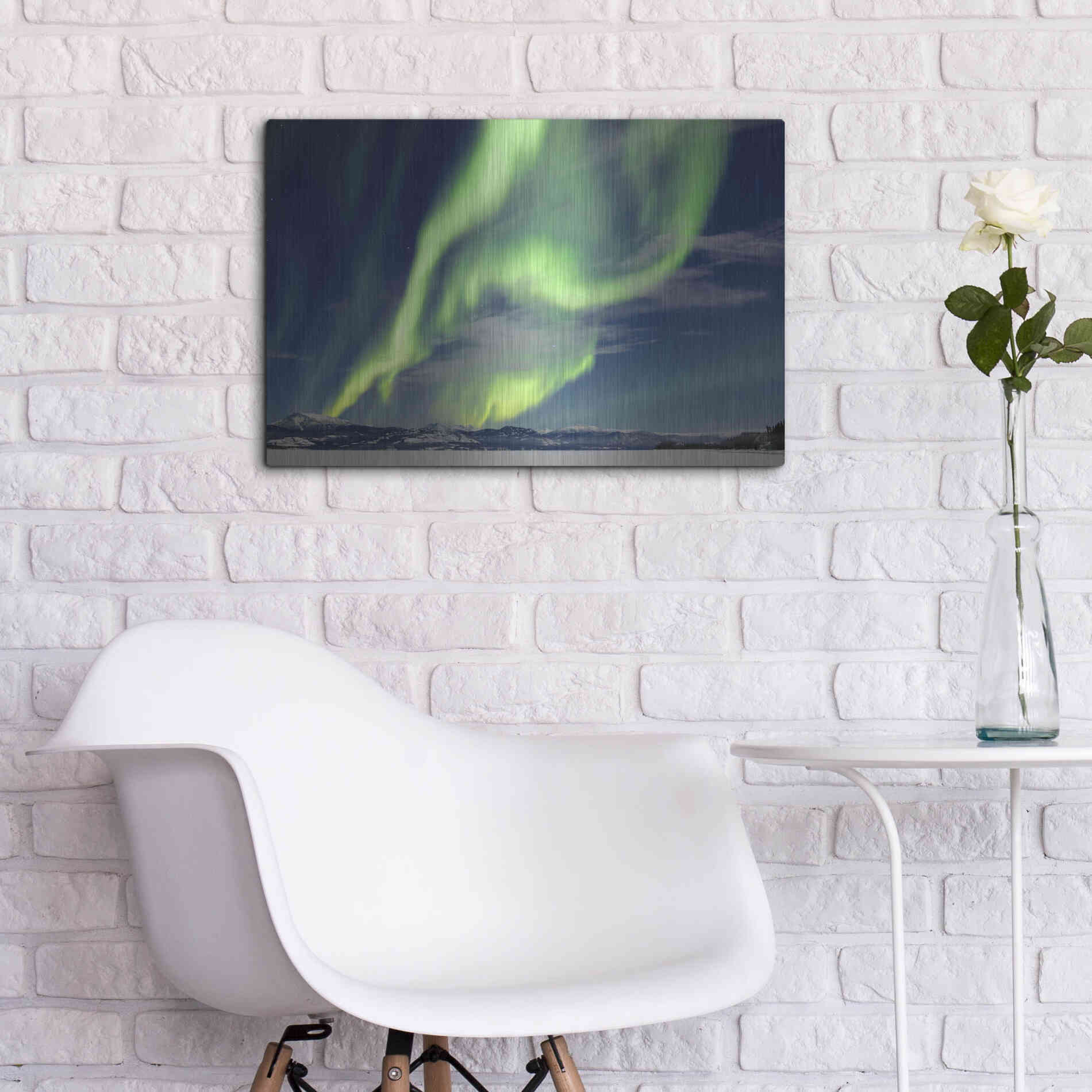 Luxe Metal Art 'Spectacular Aurora Borealis Northern Lights' by Luxe Portfolio, Metal Wall Art,24x16