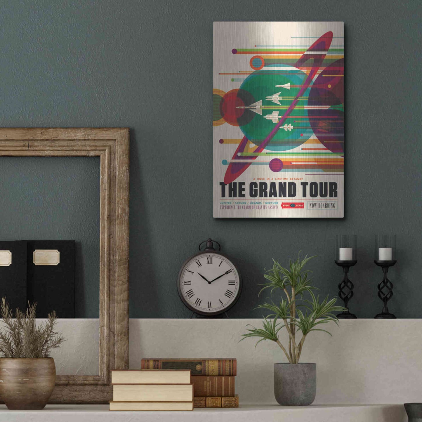 Luxe Metal Art 'Visions of the Future: The Grand Tour,' Metal Wall Art,12x16