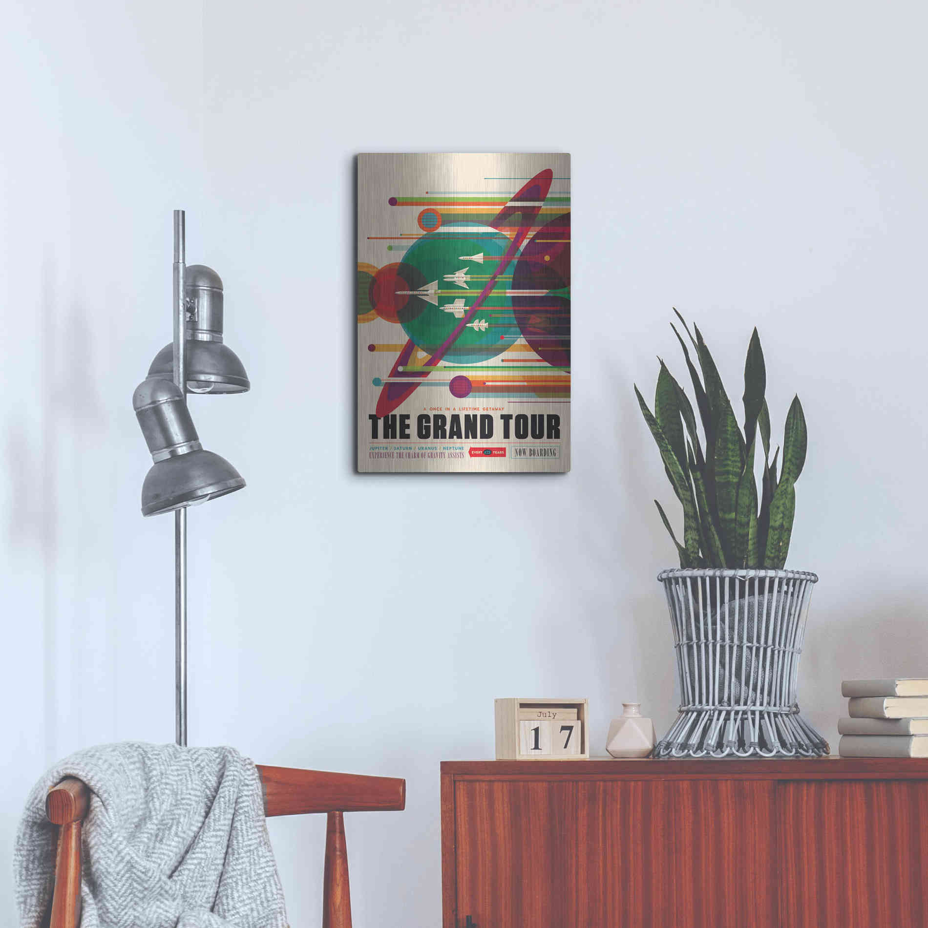 Luxe Metal Art 'Visions of the Future: The Grand Tour,' Metal Wall Art,16x24