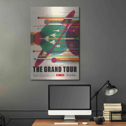 Luxe Metal Art 'Visions of the Future: The Grand Tour,' Metal Wall Art,24x36