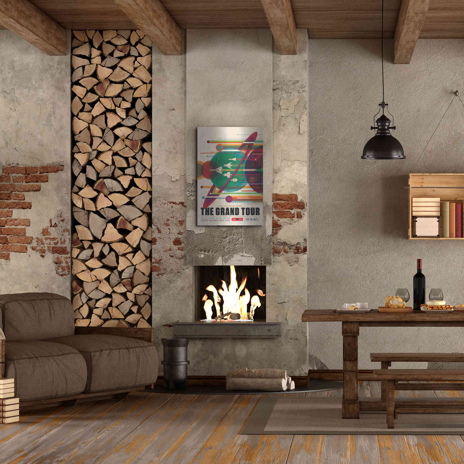 Luxe Metal Art 'Visions of the Future: The Grand Tour,' Metal Wall Art,24x36