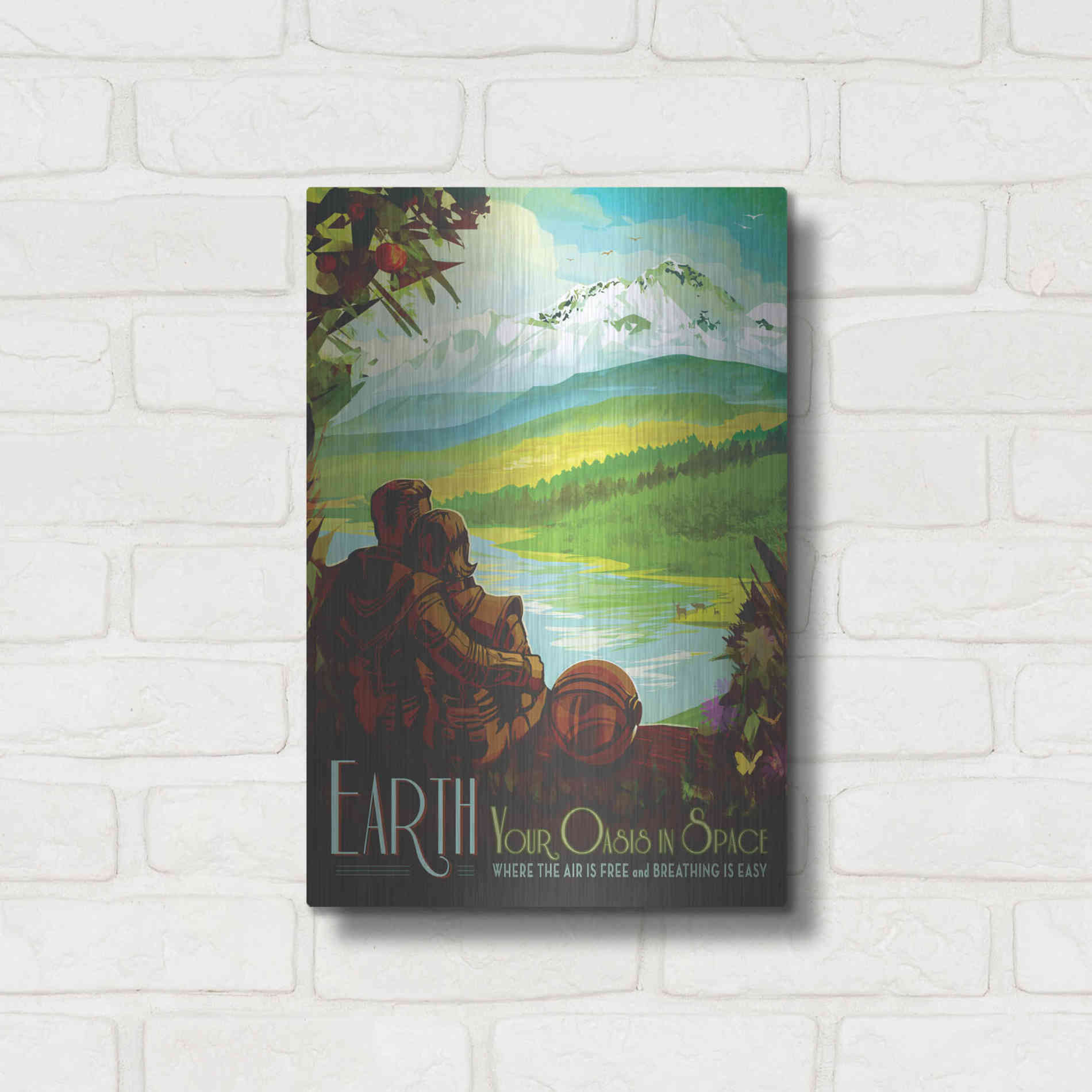 Luxe Metal Art 'Visions of the Future: Earth,' Metal Wall Art,12x16