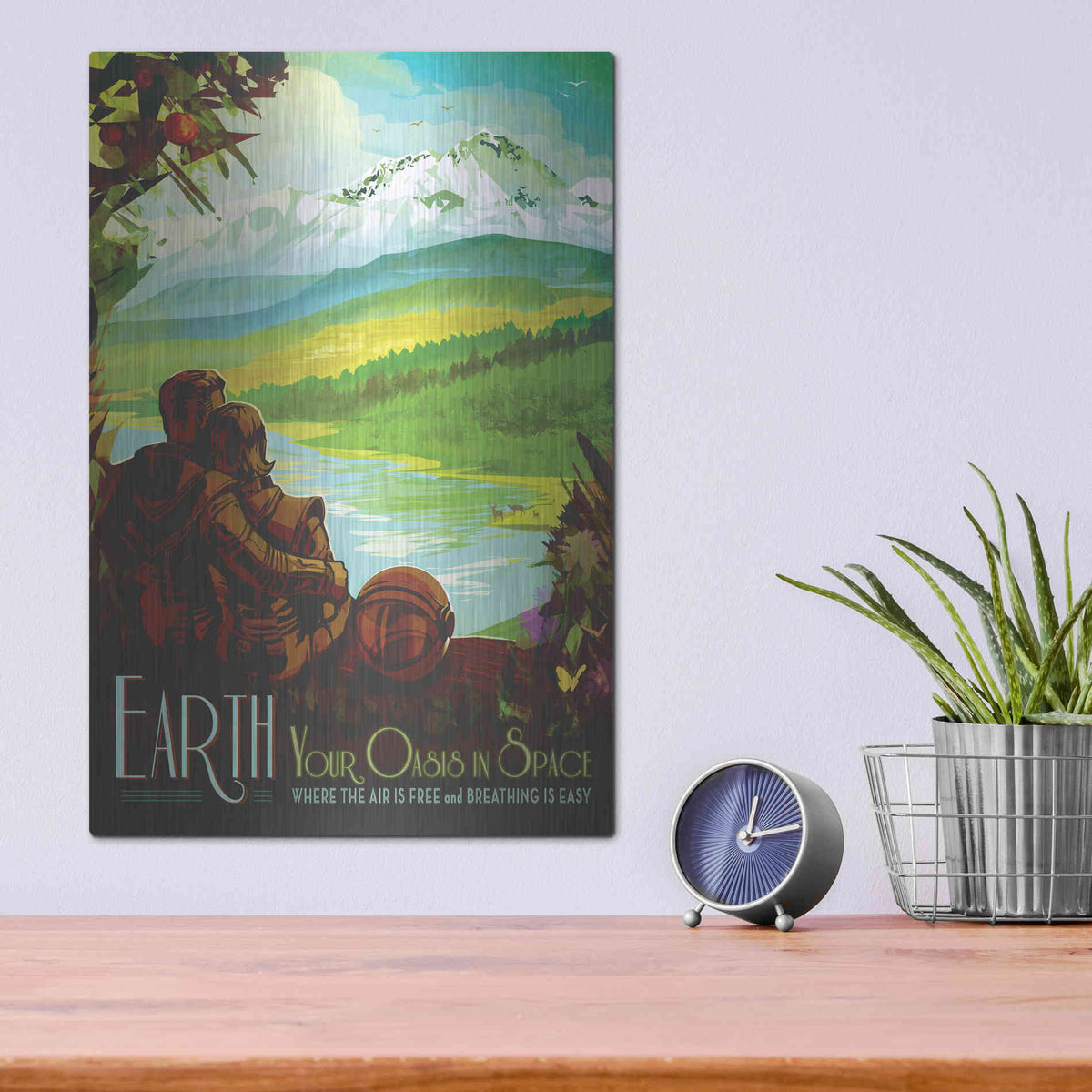 Luxe Metal Art 'Visions of the Future: Earth,' Metal Wall Art,12x16
