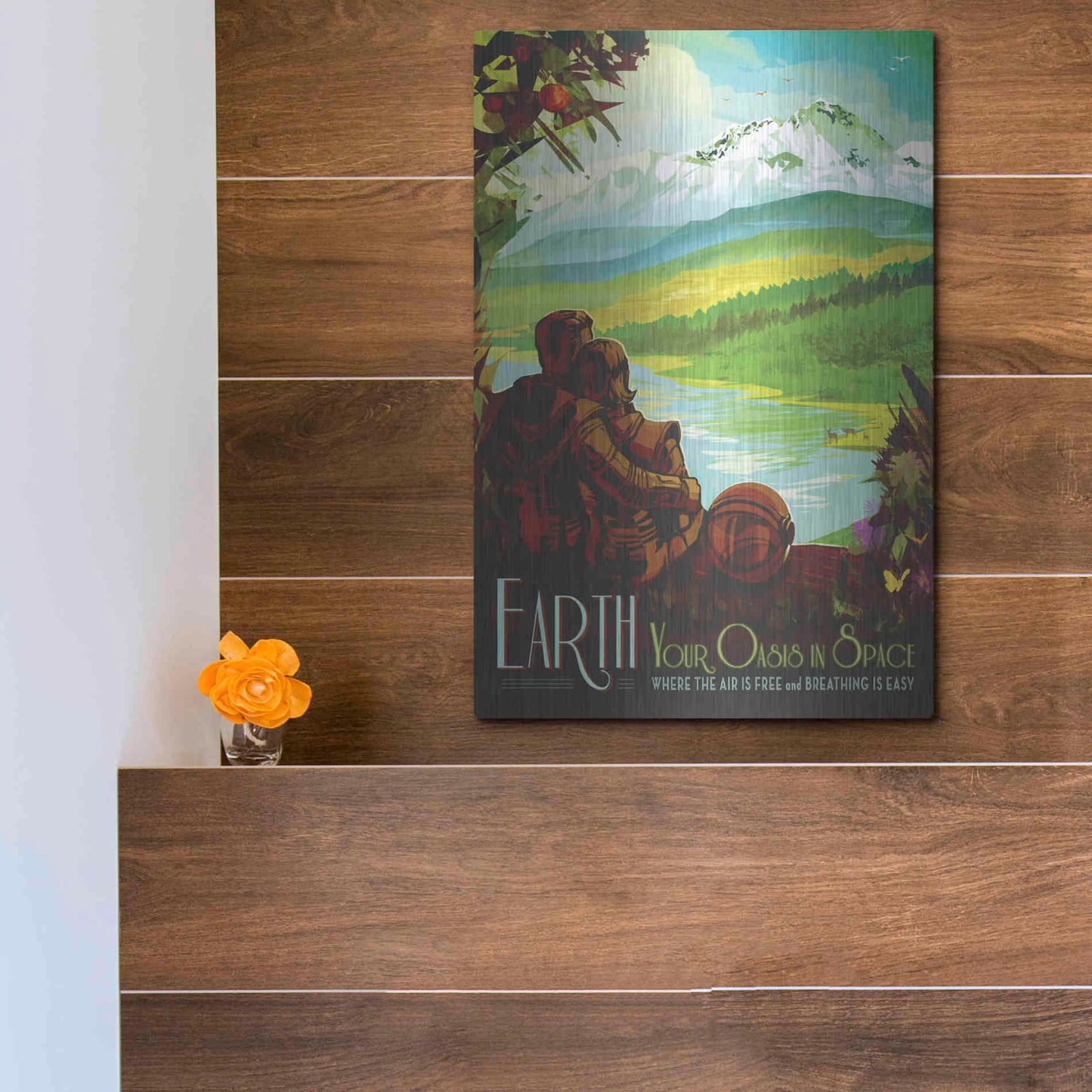 Luxe Metal Art 'Visions of the Future: Earth,' Metal Wall Art,12x16