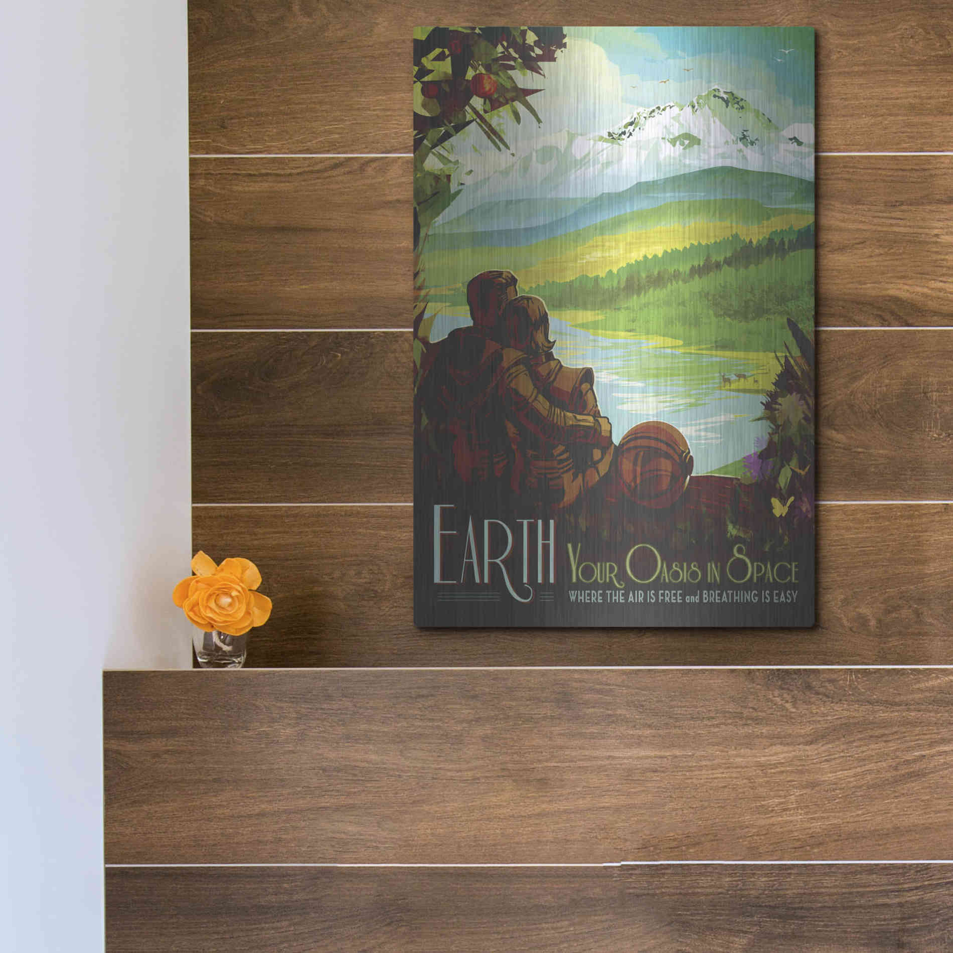 Luxe Metal Art 'Visions of the Future: Earth,' Metal Wall Art,12x16