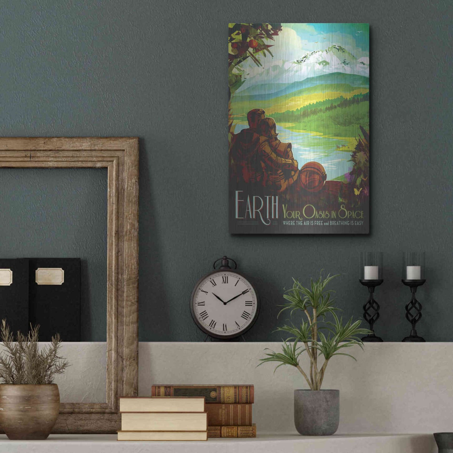 Luxe Metal Art 'Visions of the Future: Earth,' Metal Wall Art,12x16