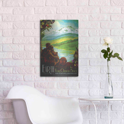 Luxe Metal Art 'Visions of the Future: Earth,' Metal Wall Art,16x24