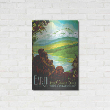 Luxe Metal Art 'Visions of the Future: Earth,' Metal Wall Art,24x36