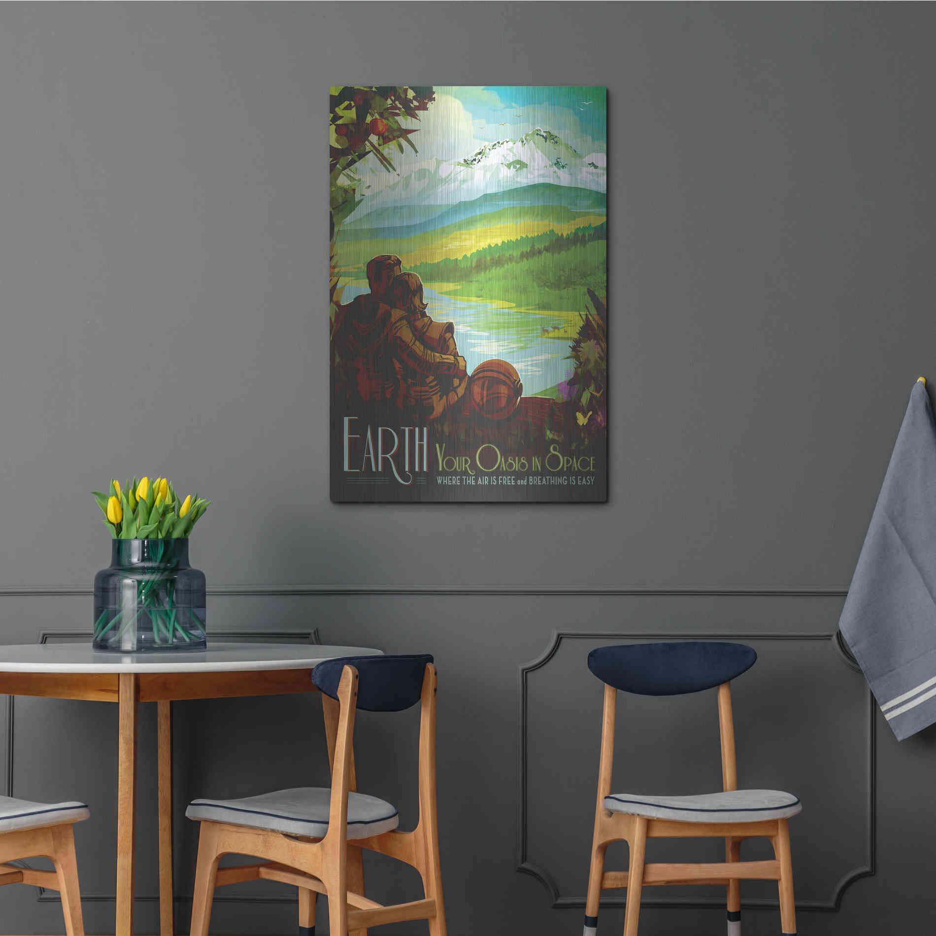 Luxe Metal Art 'Visions of the Future: Earth,' Metal Wall Art,24x36