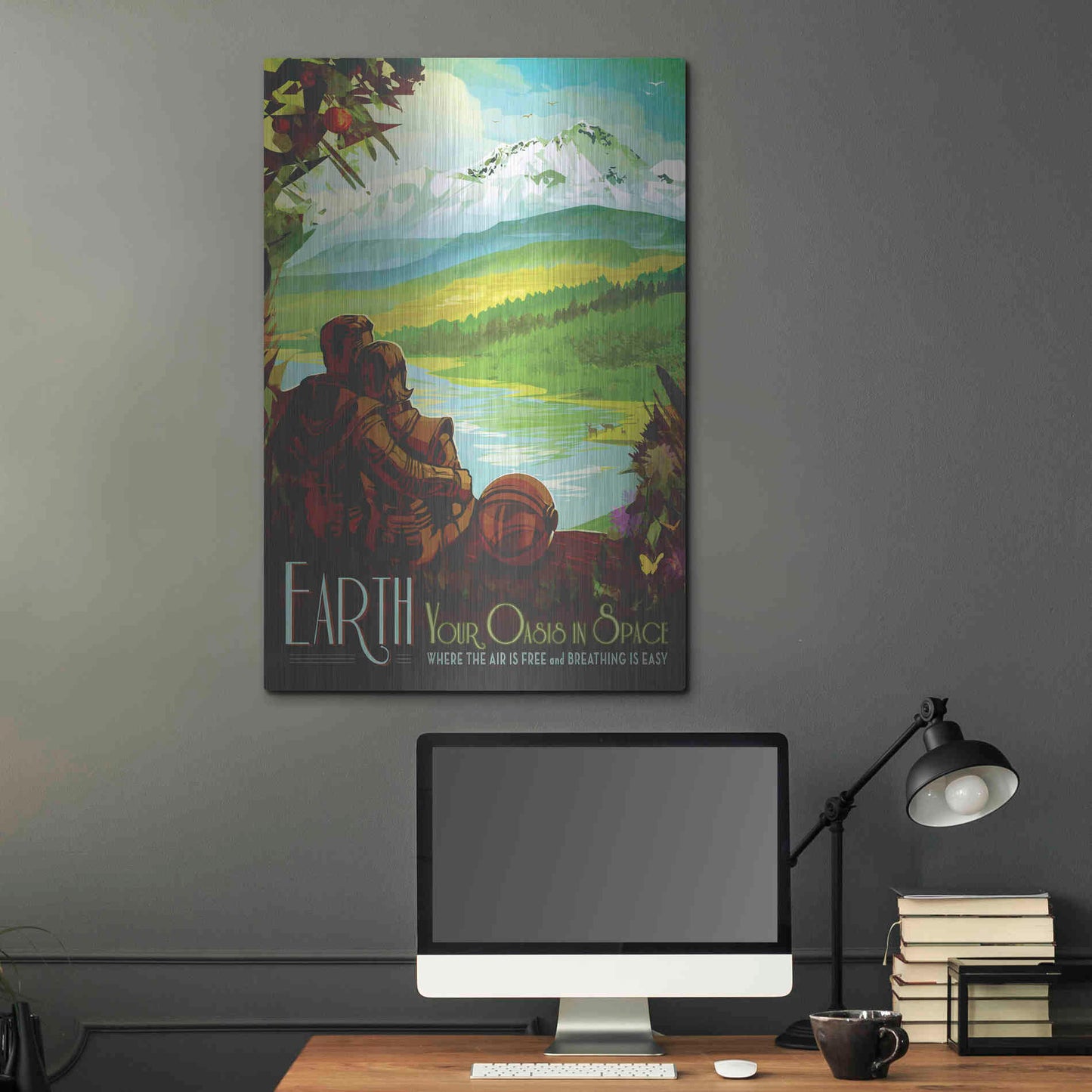 Luxe Metal Art 'Visions of the Future: Earth,' Metal Wall Art,24x36