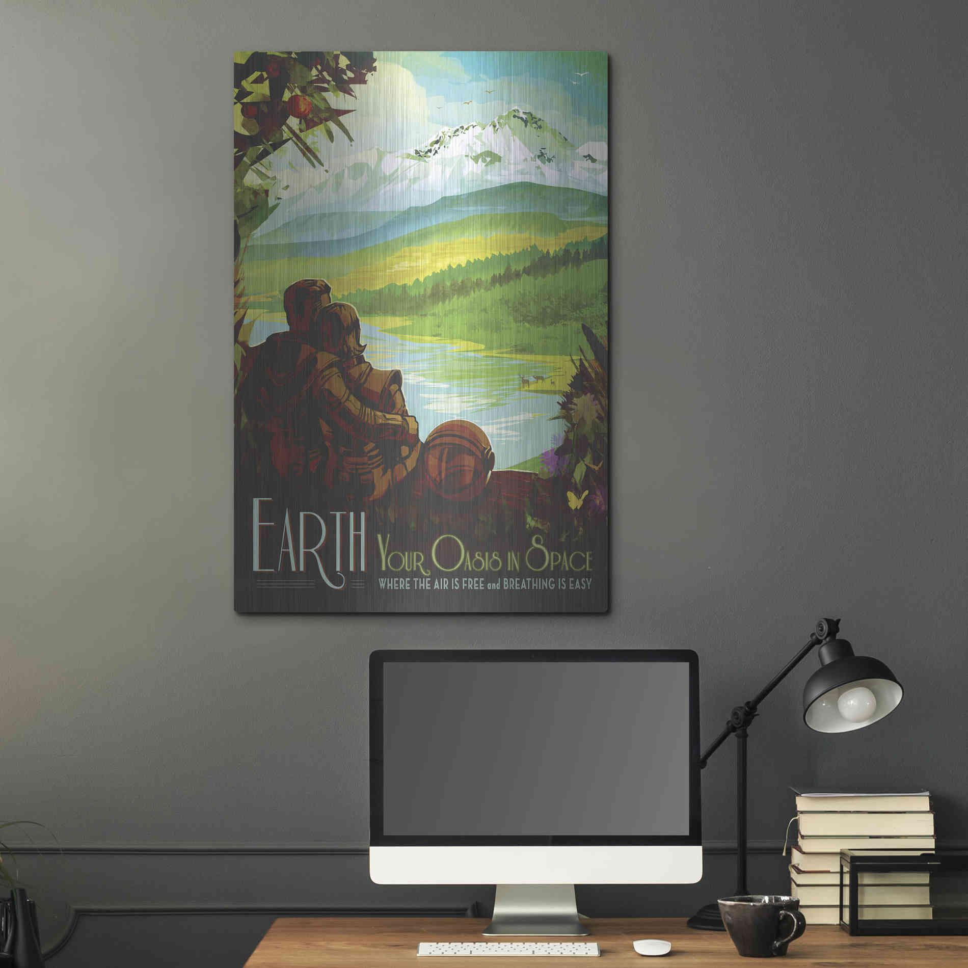 Luxe Metal Art 'Visions of the Future: Earth,' Metal Wall Art,24x36