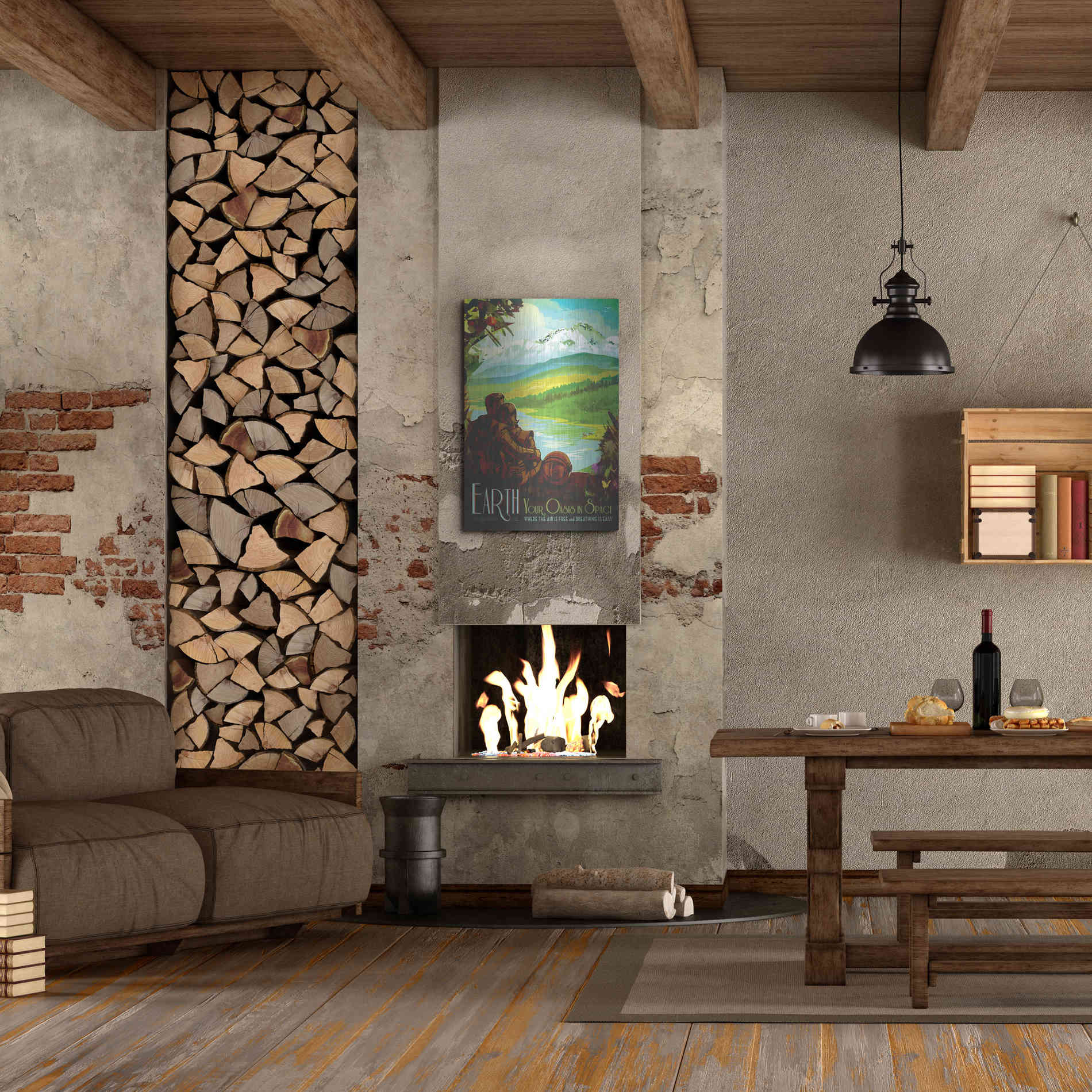 Luxe Metal Art 'Visions of the Future: Earth,' Metal Wall Art,24x36