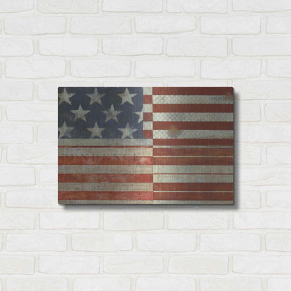 Luxe Metal Art 'Flag of Independence' by Norman Wyatt Jr, Metal Wall Art,24x16