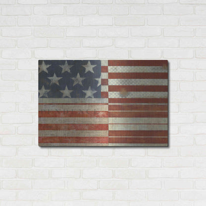 Luxe Metal Art 'Flag of Independence' by Norman Wyatt Jr, Metal Wall Art,36x24