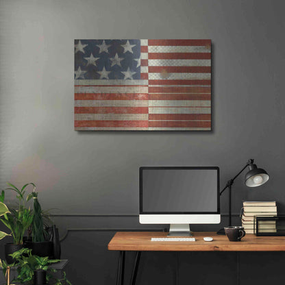 Luxe Metal Art 'Flag of Independence' by Norman Wyatt Jr, Metal Wall Art,36x24