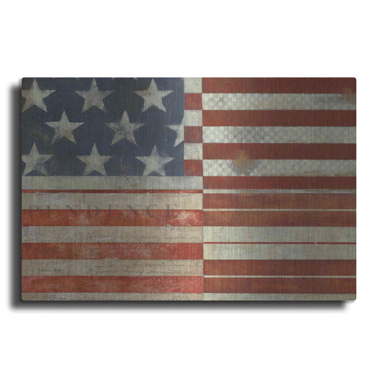 Luxe Metal Art 'Flag of Independence' by Norman Wyatt Jr, Metal Wall Art