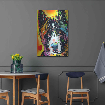 Luxe Metal Art 'Akita 1' by Dean Russo, Metal Wall Art,24x36