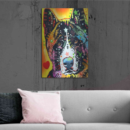 Luxe Metal Art 'Akita 1' by Dean Russo, Metal Wall Art,24x36