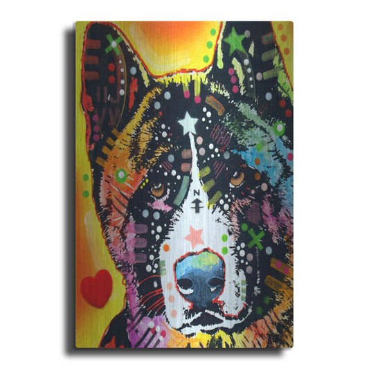 Luxe Metal Art 'Akita 1' by Dean Russo, Metal Wall Art