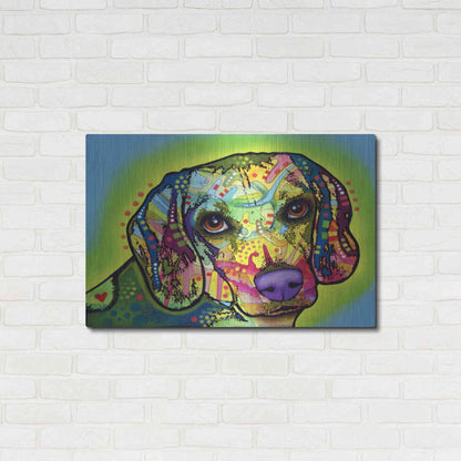 Luxe Metal Art 'Beagle' by Dean Russo, Metal Wall Art,36x24