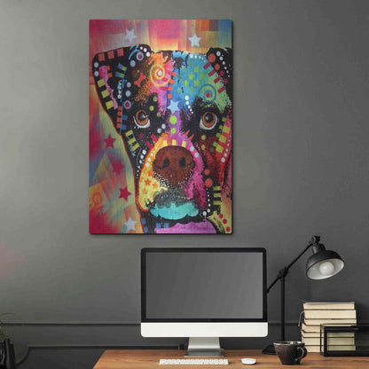 Luxe Metal Art 'Boxer Cubism' by Dean Russo, Metal Wall Art,24x36