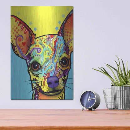 Luxe Metal Art 'Chihuahua I' by Dean Russo, Metal Wall Art,12x16