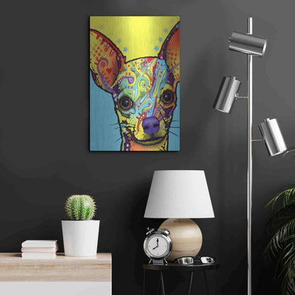 Luxe Metal Art 'Chihuahua I' by Dean Russo, Metal Wall Art,16x24