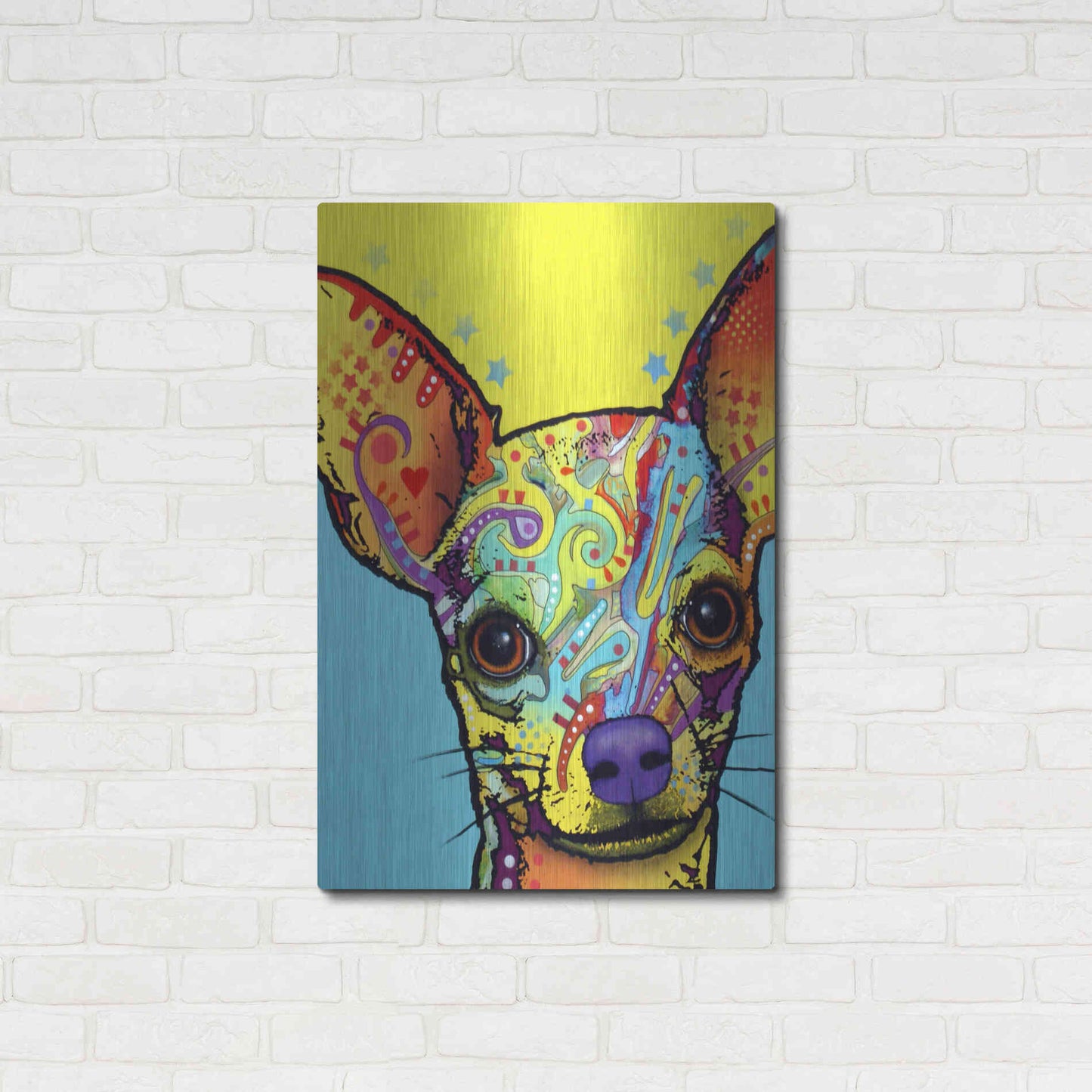 Luxe Metal Art 'Chihuahua I' by Dean Russo, Metal Wall Art,24x36