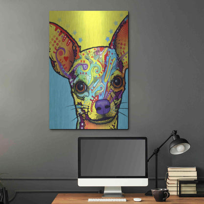 Luxe Metal Art 'Chihuahua I' by Dean Russo, Metal Wall Art,24x36