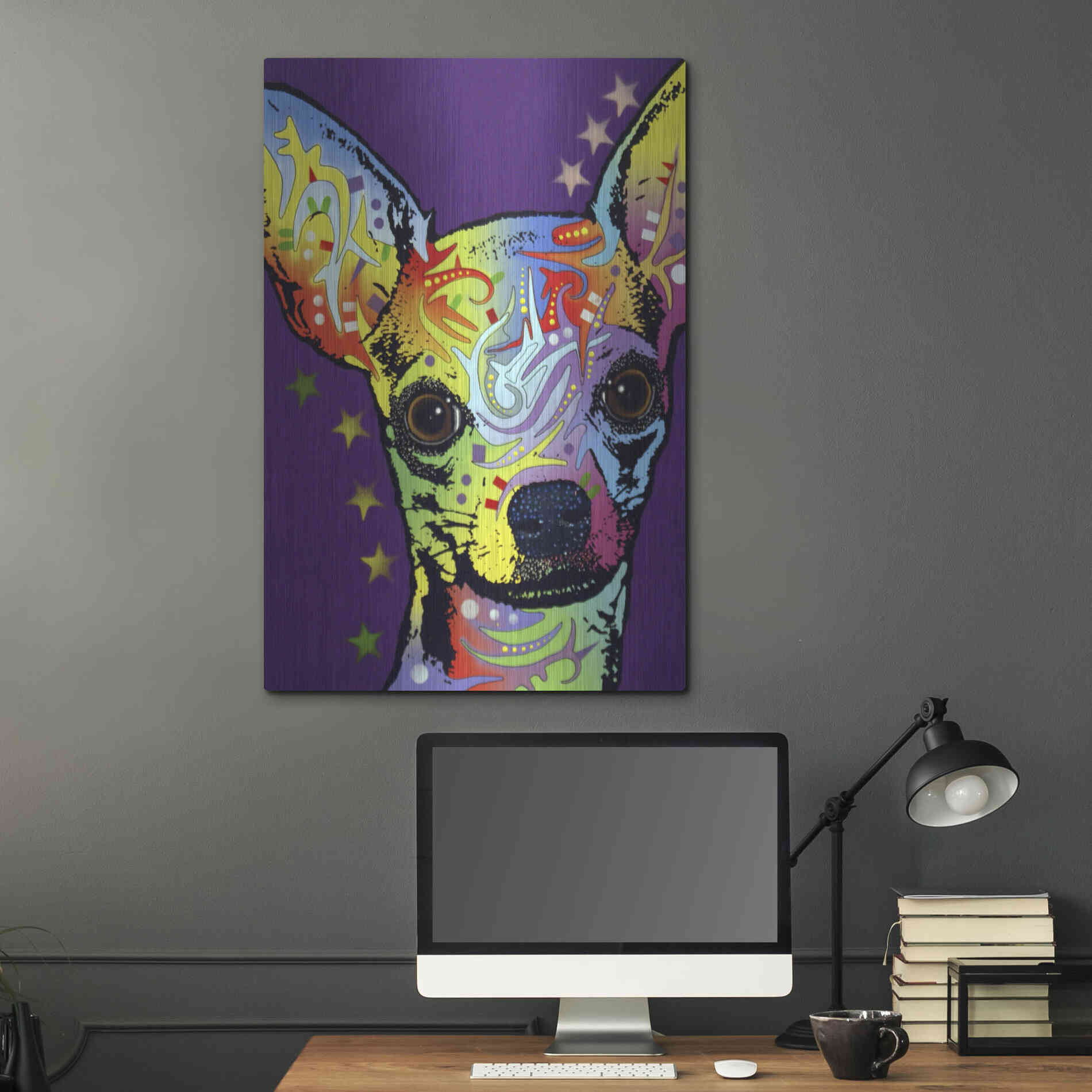 Luxe Metal Art 'Chihuahua Ii' by Dean Russo, Metal Wall Art,24x36