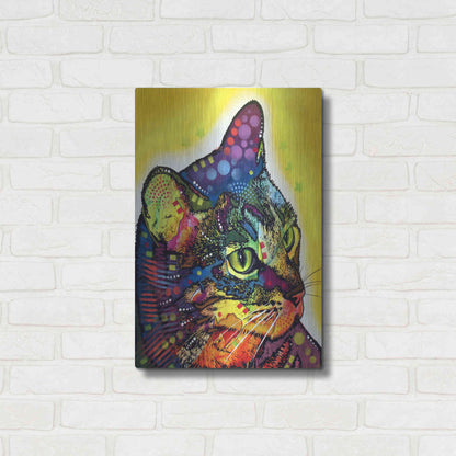 Luxe Metal Art 'Confident Cat' by Dean Russo, Metal Wall Art,16x24