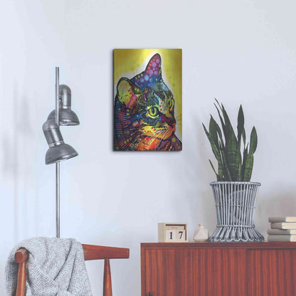 Luxe Metal Art 'Confident Cat' by Dean Russo, Metal Wall Art,16x24