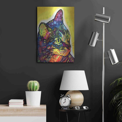 Luxe Metal Art 'Confident Cat' by Dean Russo, Metal Wall Art,16x24