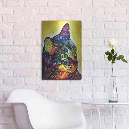 Luxe Metal Art 'Confident Cat' by Dean Russo, Metal Wall Art,16x24