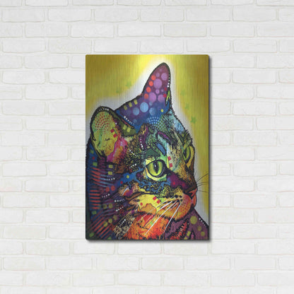 Luxe Metal Art 'Confident Cat' by Dean Russo, Metal Wall Art,24x36