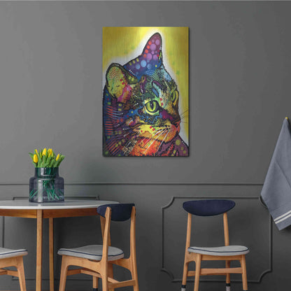 Luxe Metal Art 'Confident Cat' by Dean Russo, Metal Wall Art,24x36