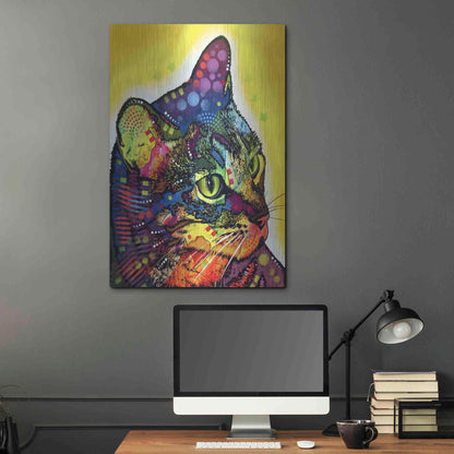 Luxe Metal Art 'Confident Cat' by Dean Russo, Metal Wall Art,24x36
