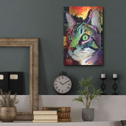Luxe Metal Art 'Curiosity Cat' by Dean Russo, Metal Wall Art,12x16
