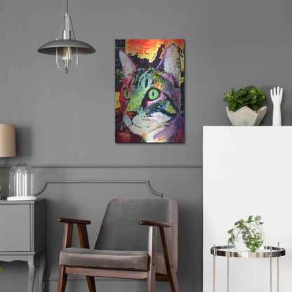 Luxe Metal Art 'Curiosity Cat' by Dean Russo, Metal Wall Art,16x24