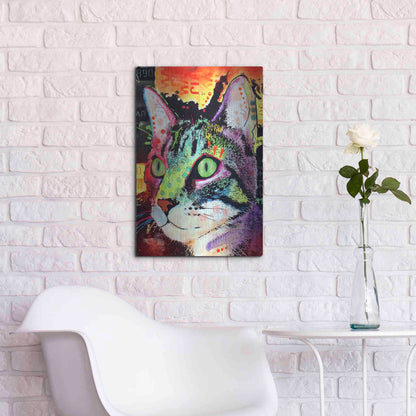 Luxe Metal Art 'Curiosity Cat' by Dean Russo, Metal Wall Art,16x24