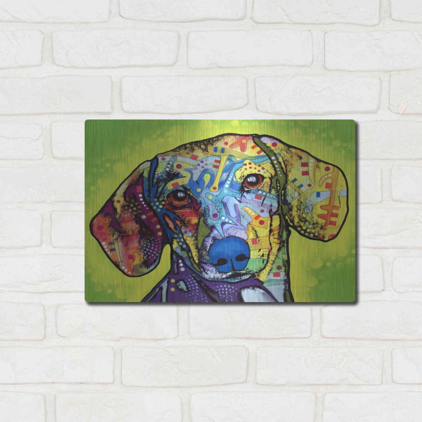 Luxe Metal Art 'Dachshund' by Dean Russo, Metal Wall Art,16x12