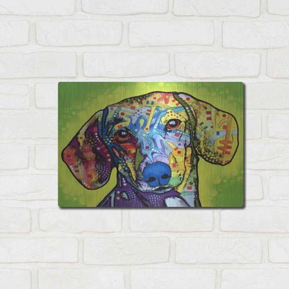 Luxe Metal Art 'Dachshund' by Dean Russo, Metal Wall Art,16x12