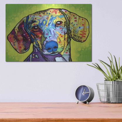 Luxe Metal Art 'Dachshund' by Dean Russo, Metal Wall Art,16x12