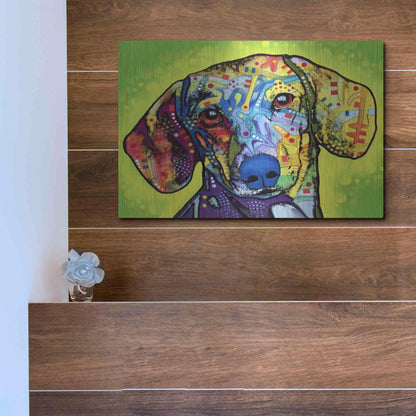Luxe Metal Art 'Dachshund' by Dean Russo, Metal Wall Art,16x12