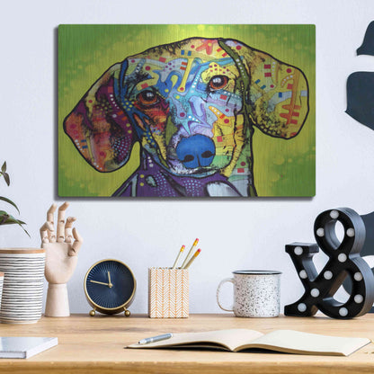 Luxe Metal Art 'Dachshund' by Dean Russo, Metal Wall Art,16x12