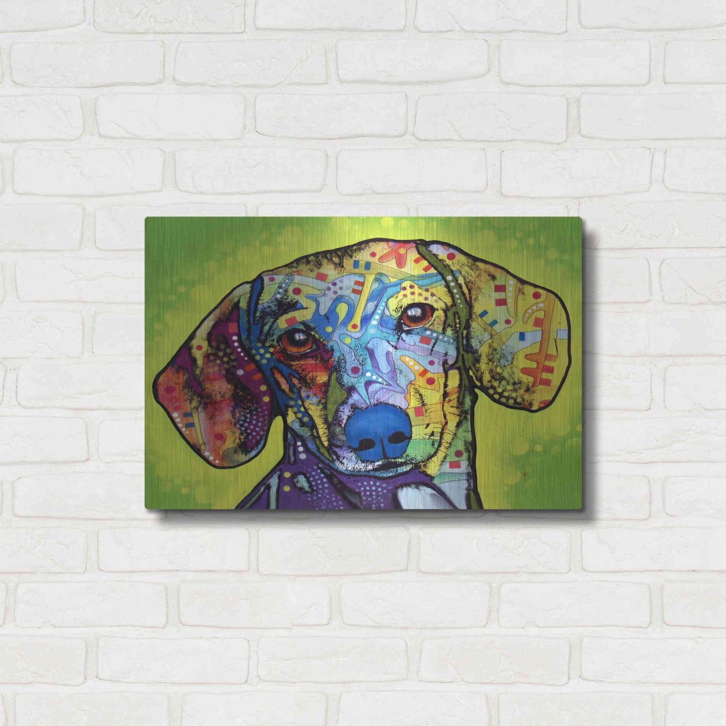 Luxe Metal Art 'Dachshund' by Dean Russo, Metal Wall Art,24x16